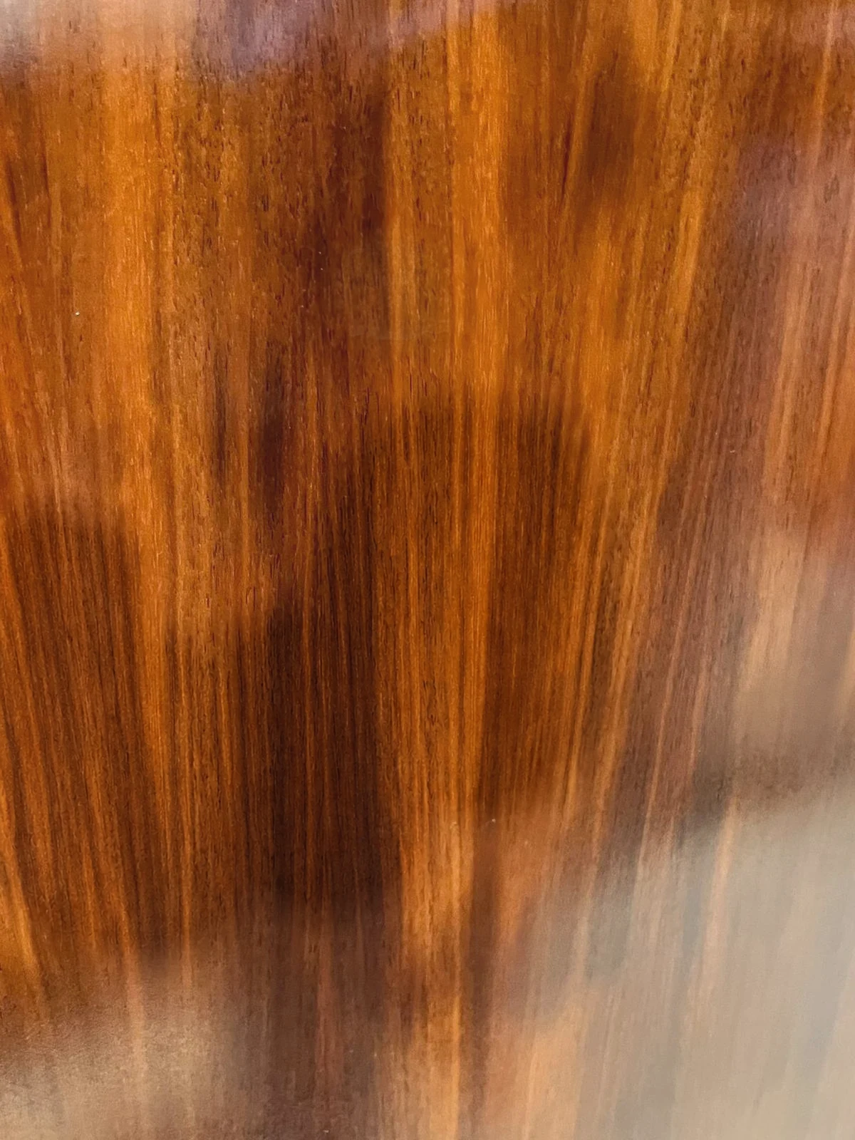 Wood panel with the damaged areas digitally restored