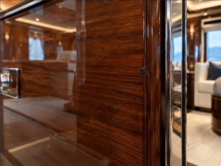 Veneer damage — repaired in place — after